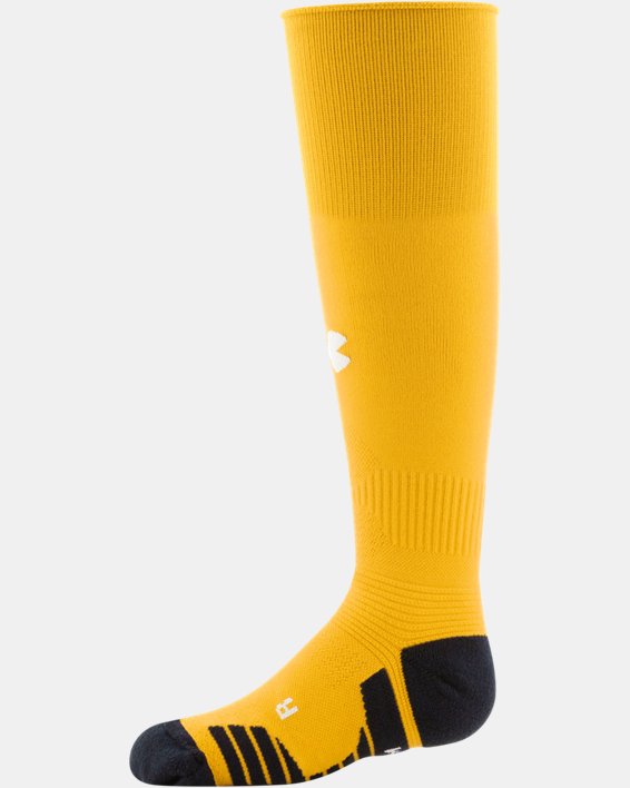 Kids' UA Soccer Over-The-Calf Socks, Yellow, pdpMainDesktop image number 1
